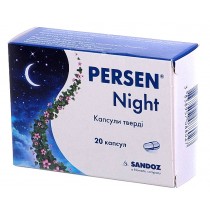 Persen Night 20 capsules Valeriana Valerian extract - Sleeping draught - Персен Найт