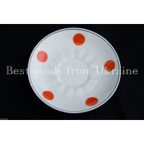 Sauser tea set Vintage porcelain USSR BARANOVKA factory Soviet period Polka-dot PD28