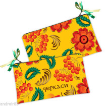Cosmetic bag Cherkassy Cherkasy Черкассы Ukrainian souvenir 12 x 20 cm SUV10
