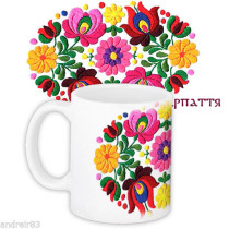 Decorative cup Zakarpatye Закарпатье Ukrainian souvenir 19 x 9,5 сm PD114