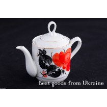 Vintage porcelain Teapot USSR CCCP Soviet period Borislavskiy factory PD74