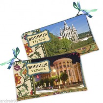 Cosmetic bag Vinnytsia Ukrainian souvenir Винница 12 x 20 cm USV40