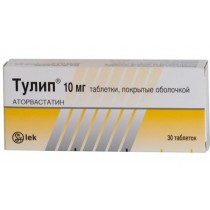 Tulip 30 tablets 10mg Atorvastatin Тулип