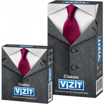 Vizit Classic 3 or 12 Condoms Презервативы Vizit