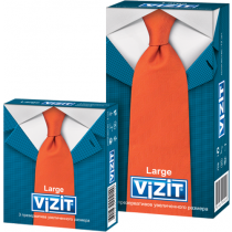 Vizit Large 3 or 12 Condoms Bigger size Презервативы Vizit