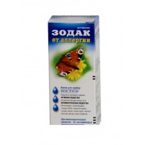 Zodac Zodak oral drops 20 ml 10mg/ml Cetirizine Allergy Rhinitis Зодак